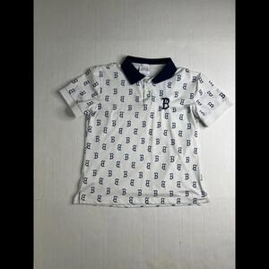 MLB‎ White ‘B’ Polo T-Shirt - Size Small
